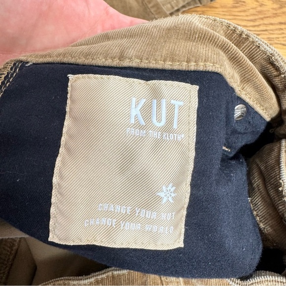 Kut from the Kloth RachaelFab An  Mom Jeans Women’s Sz 12P Corduroy Brown - Picture 5 of 11